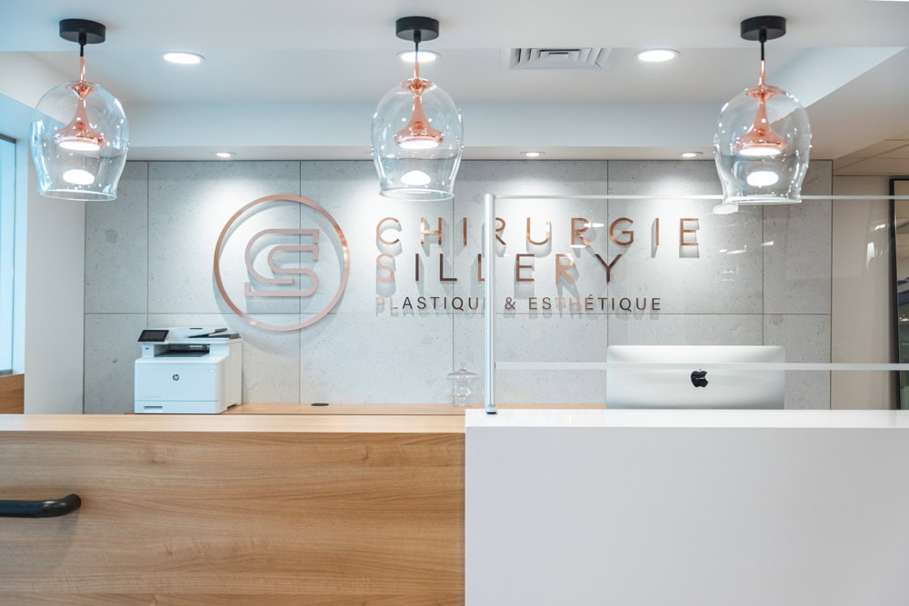 Designer d'intérieur - Design commercial : Aménagement d'un bureau d'accueil pour Chirurgie Sillery.